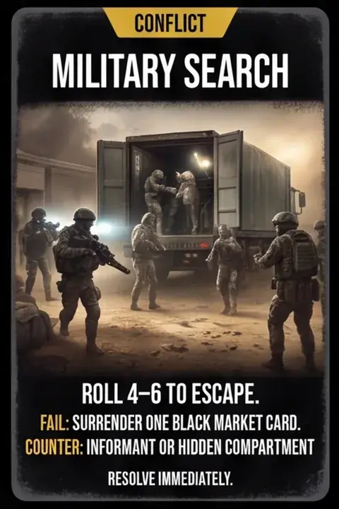 Military Search conflict card