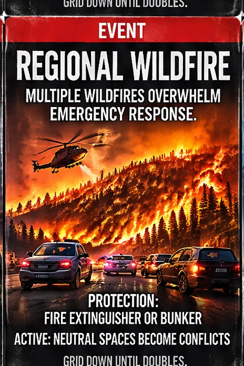 Wildfire event card